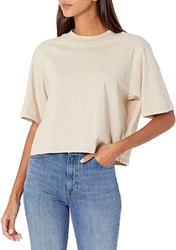 Women's Short-sleeve Cropped Crew Neck T-shirt